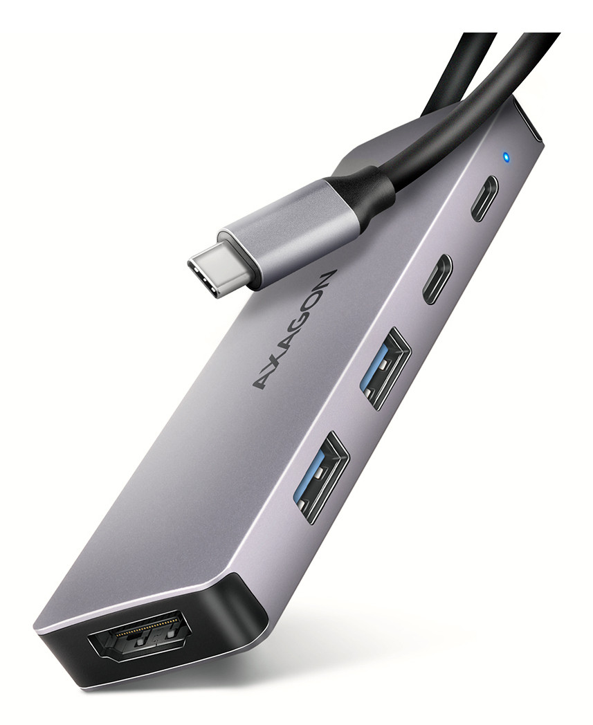 AXAGON HMC-5H60 USB-C 3.2 Gen 1 hub, 2x USB-A, 1x USB-C, 4K 60Hz HDMI, PD 100W, 15cm USB-C cable