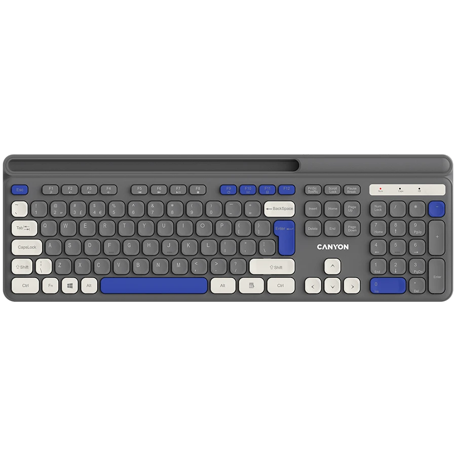 CANYON keyboard HKB-W03 EN AAA Wireless Grey