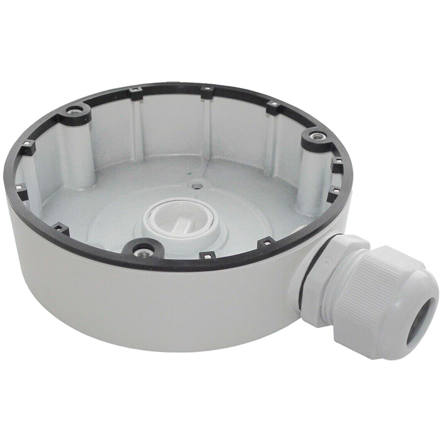 Hikvision Junction box, Φ126.7 mm × 35 mm, Aluminum, white