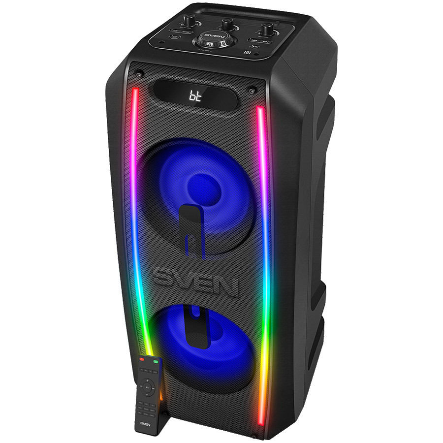 Speaker SVEN PS-740, black (100W, TWS, Bluetooth, FM, USB, microSD, LED-display, 4400mA*h)