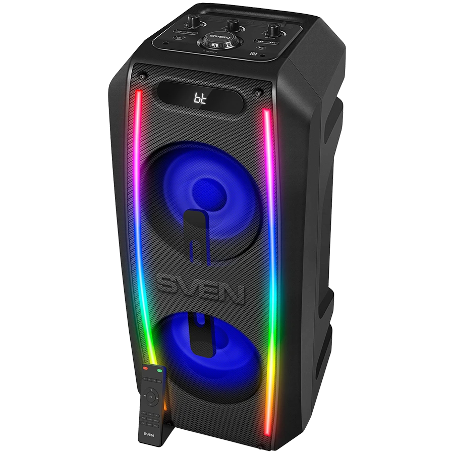 Speaker SVEN PS-740, black (100W, TWS, Bluetooth, FM, USB, microSD, LED-display, 4400mA*h)