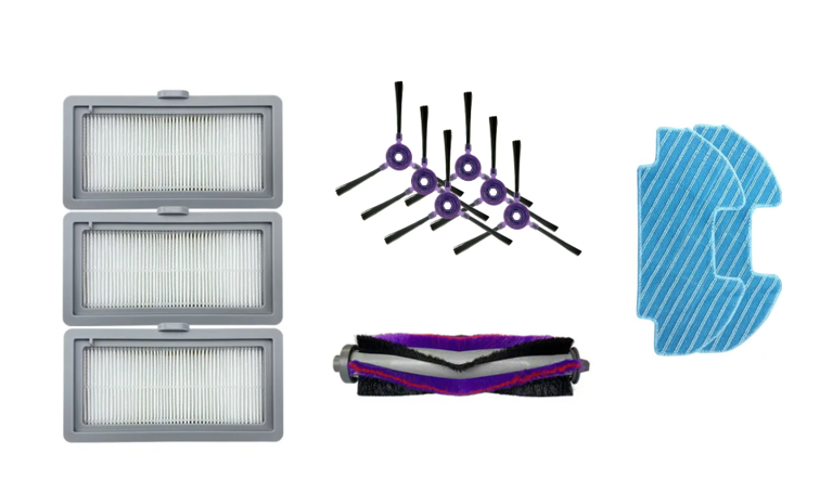 Midea | Spare Parts Kit: 6x Side Brush, 1x Main Brush, 3x HEPA Filter, 2x Mopping Cloth for I5C