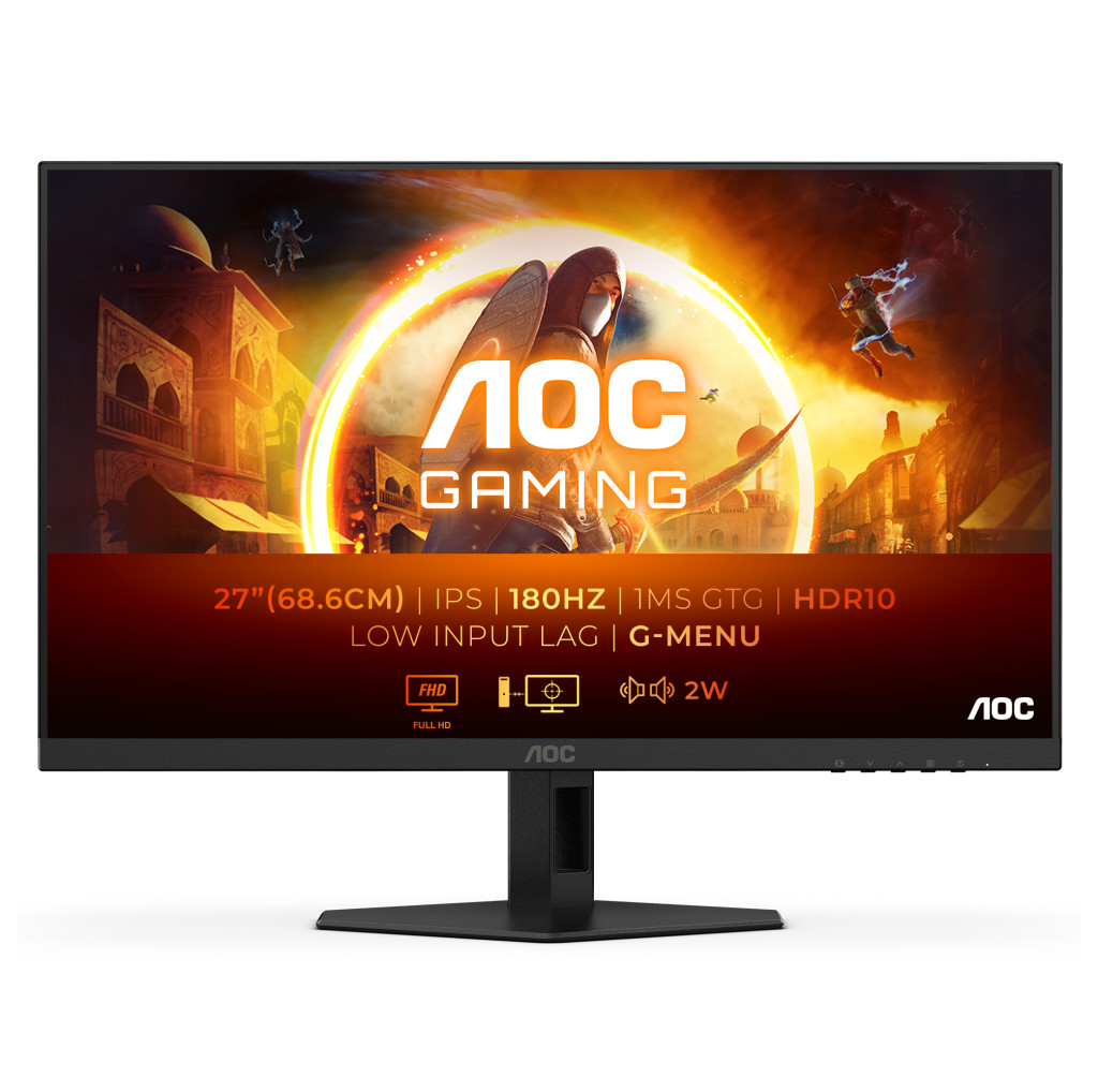 AOC 27G4XE | 27 " | IPS | 16:9 | 180 Hz | 1 ms | 1920 x 1080 pixels | 300 cd/m² | HDMI ports quantity 2