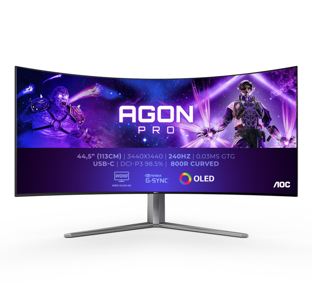 AOC AG456UCZD AGON PRO | 45 " | OLED | QHD | 21:9 | 240 Hz | 0.03 ms | 3440 x 1440 pixels | HDMI ports quantity 2 | Black | Warranty 36 month(s)