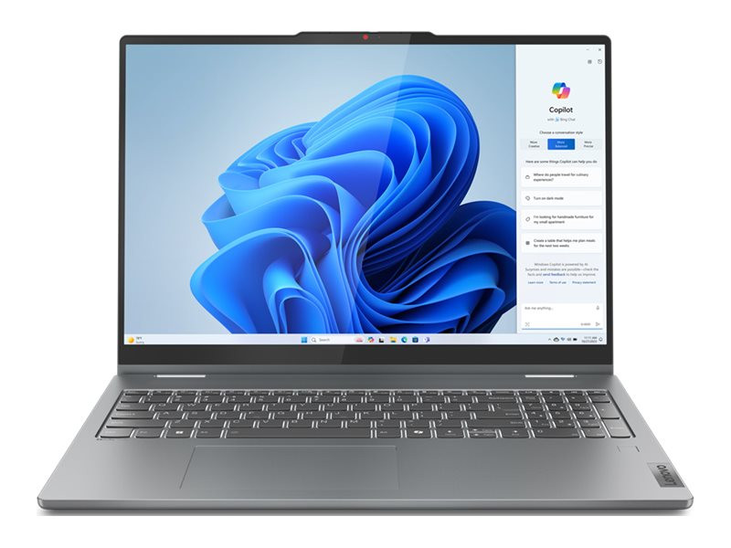 Lenovo IdeaPad 5 2-in-1 16AHP9 | Luna Grey | 16 " | OLED | Touchscreen | 2K | 2048 x 1280 pixels | Glossy | AMD Ryzen 5 | 8645HS | 16 GB | Soldered LPDDR5x | Solid-state drive capacity 1000 GB | AMD Radeon 760M Graphics | Windows 11 Home | 802.11ax | Bluetooth version 5.3 | Keyboard language Nordic | Keyboard backlit | Warranty 24 month(s) | Batter