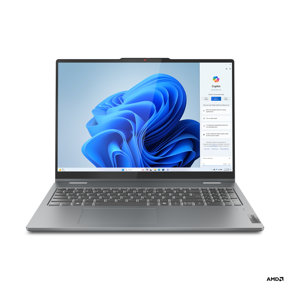 Lenovo IdeaPad 5 2-in-1 16AHP9 | Luna Grey | 16 " | OLED | Touchscreen | 2K | 2048 x 1280 pixels | Glossy | AMD Ryzen 5 | 8645HS | 16 GB | Soldered LPDDR5x | Solid-state drive capacity 1000 GB | AMD Radeon 760M Graphics | Windows 11 Home | 802.11ax | Bluetooth version 5.3 | Keyboard language English | Keyboard backlit | Warranty 24 month(s) | Batte