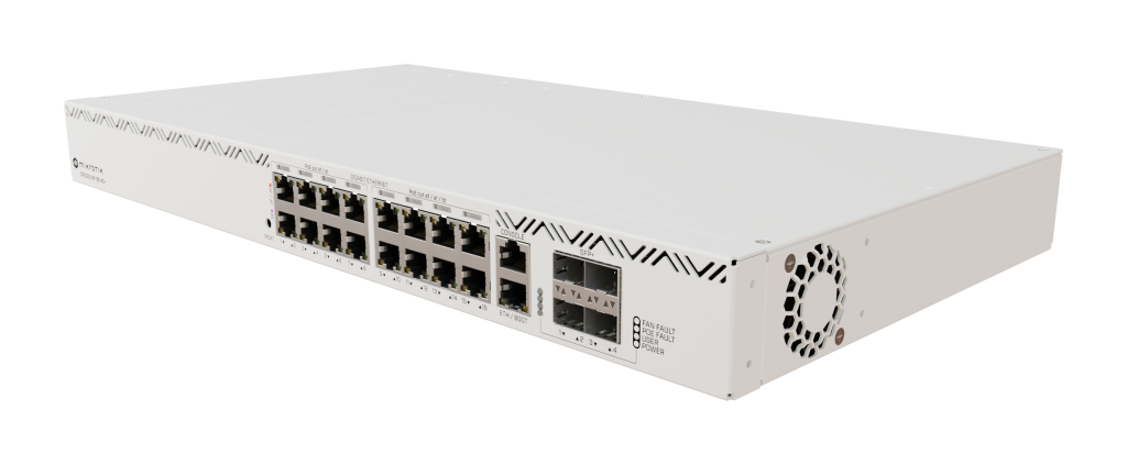 Cloud Router Switch | CRS320-8P-8B-4S+RM with RouterOS v7, 2U rackmount Enclosure | No Wi-Fi | 1000 Mbit/s | Ethernet LAN (RJ-45) ports 17 | Mesh Support No | MU-MiMO No | No mobile broadband