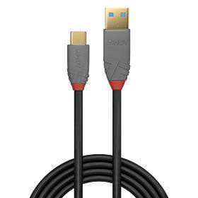 Lindy 36887 USB-kaabel 2 m USB 2.0 USB A USB C Must, Hall