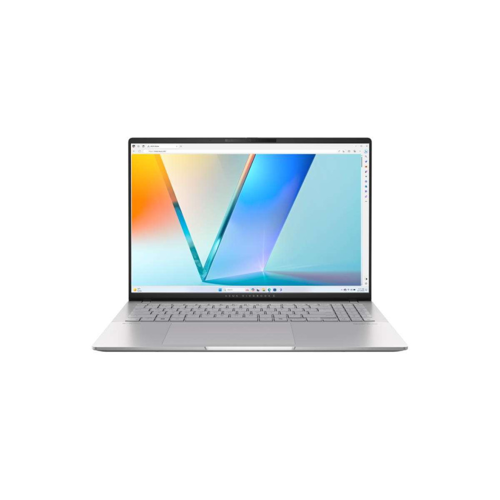 Asus Vivobook S 16 OLED M5606UA-MX078W | Silver | 16 " | OLED | 3.2K | 3200 x 2000 pixels | Glossy | AMD Ryzen 7 | 8845HS | 16 GB | LPDDR5X | Solid-state drive capacity 1000 GB | AMD Radeon Graphics | Windows 11 Home | 802.11ax | Bluetooth version 5.3 | Keyboard language English | Keyboard backlit | Warranty 24 month(s)