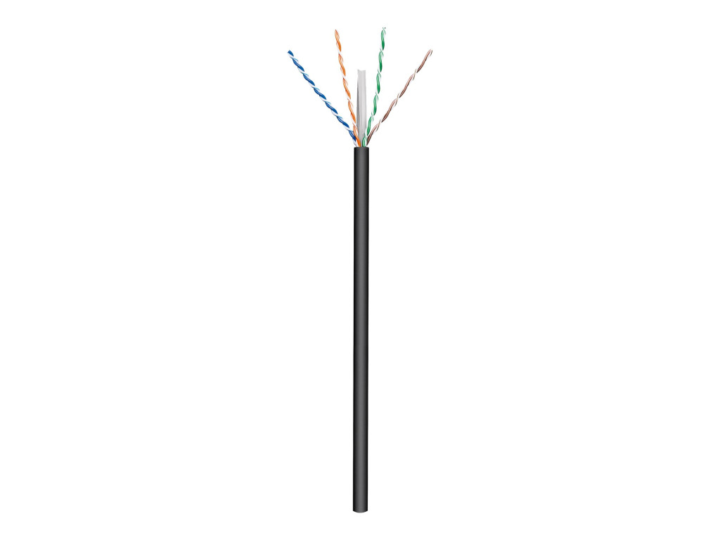 Goobay Outdoor Network Cable | CAT 6 U/UTP | AWG 24/1 | Cable length: 100 m | Black