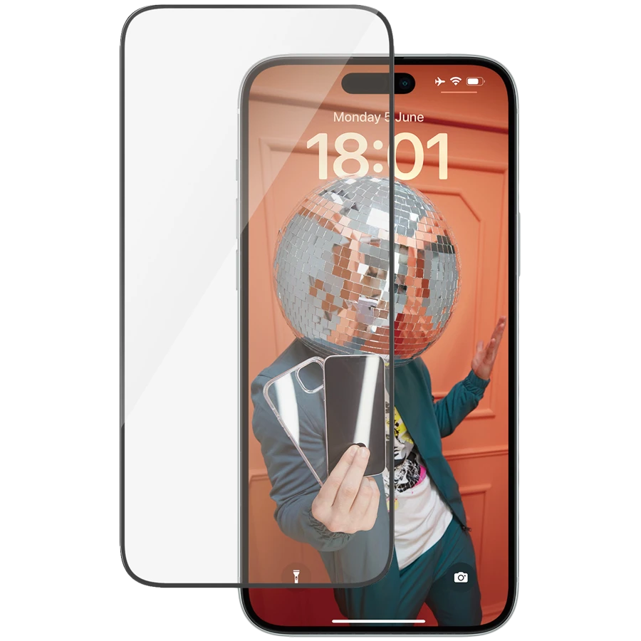 PanzerGlass Screen Protector iPhone 15 Plus | Ultra-Wide Fit w. EasyAligner