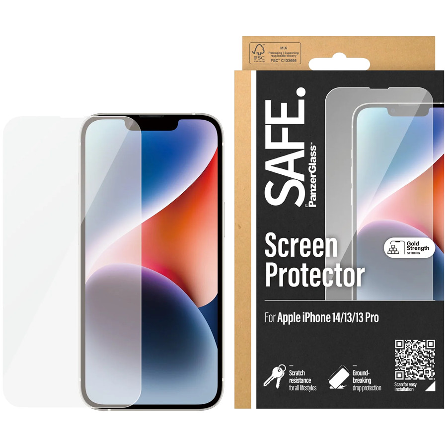 SAFE. by PanzerGlass Screen Protector Apple iPhone 14 | 13 | 13 Pro | Ultra-Wide Fit