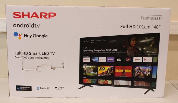 Sharp | 40FH2EA | 40" (101 cm) | Smart TV | Android TV | FHD | Black | DAMAGED PACKAGING