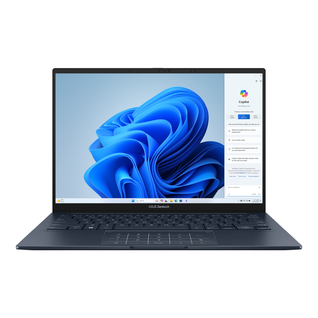 Asus Zenbook 14 OLED UX3405MA-PP665X | Ponder Blue | 14 " | OLED | 3K | 2880 x 1800 pixels | Intel Core Ultra 9 | 185H | 32 GB | LPDDR5X | Solid-state drive capacity 1000 GB | Intel Arc Graphics | Windows 11 Pro | 802.11ax | Bluetooth version 5.3 | Keyboard language English | Keyboard backlit | Warranty 24 month(s)