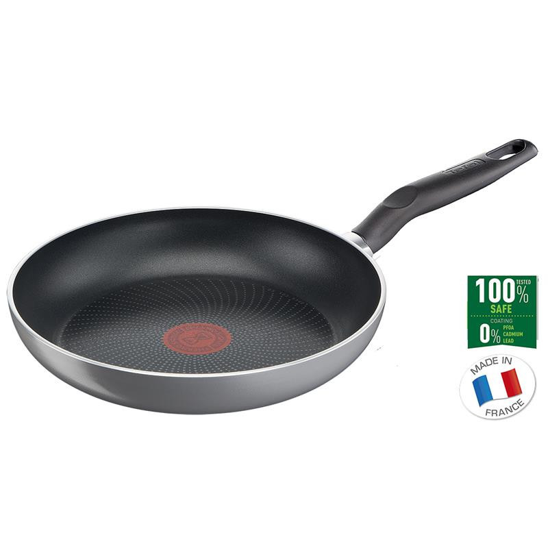 TEFAL Super Start Pan | C2730653 | Frying | Diameter 28 cm | Suitable for induction hob | Fixed handle | Black