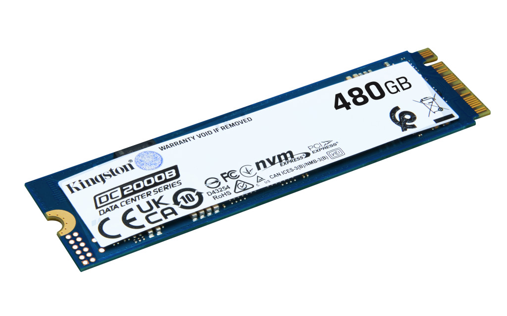 Kingston SSD | DC2000B | 480 GB | SSD form factor M.2 2280 | Solid-state drive interface PCIe NVMe Gen 4.0 (x4) | Read speed 7000 MB/s | Write speed 800 MB/s