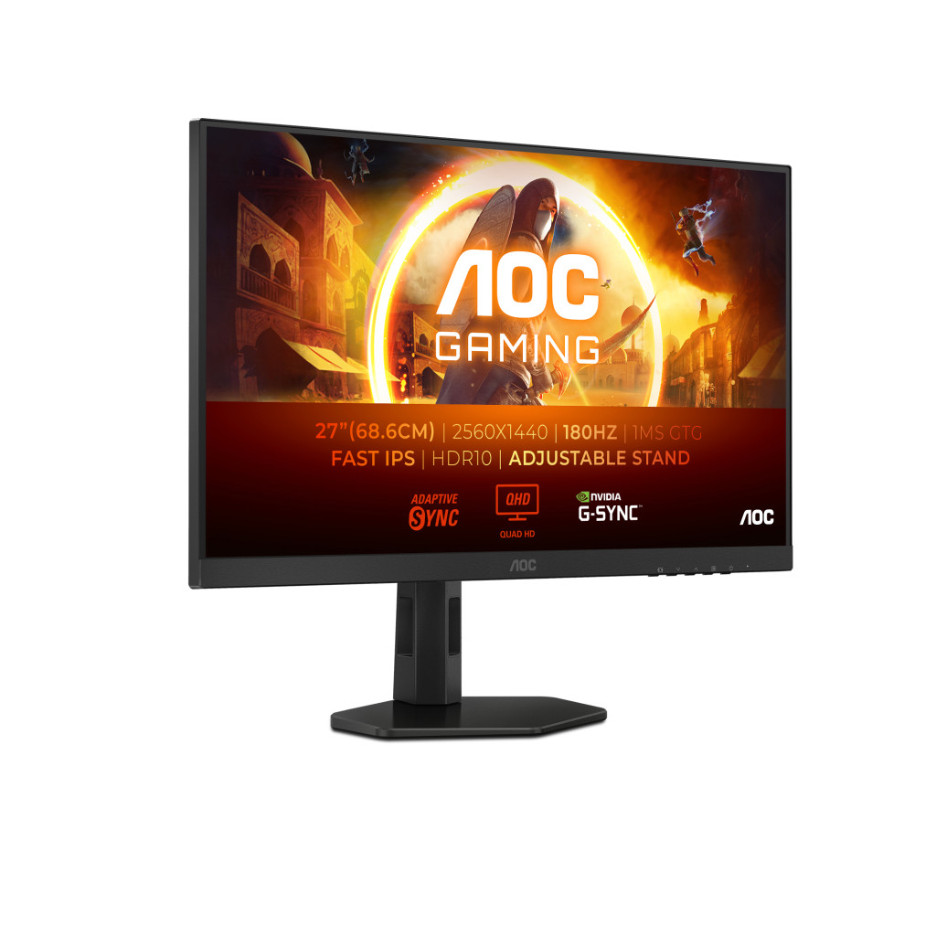 AOC Q27G4XF | 27 " | IPS | 16:9 | 180 Hz | 1 ms | 2560 x 1440 pixels | 300 cd/m² | HDMI ports quantity 1 | Black | Warranty 36 month(s)