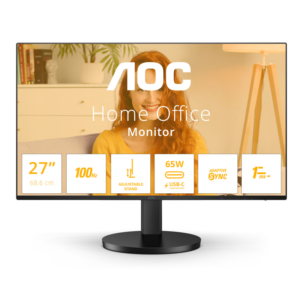 AOC Q27B3CF2 | 27 " | IPS | QHD | 16:9 | 100 Hz | 1 ms | 2560 x 1440 pixels | 350 cd/m² | HDMI ports quantity 1 | Black | Warranty 36 month(s)