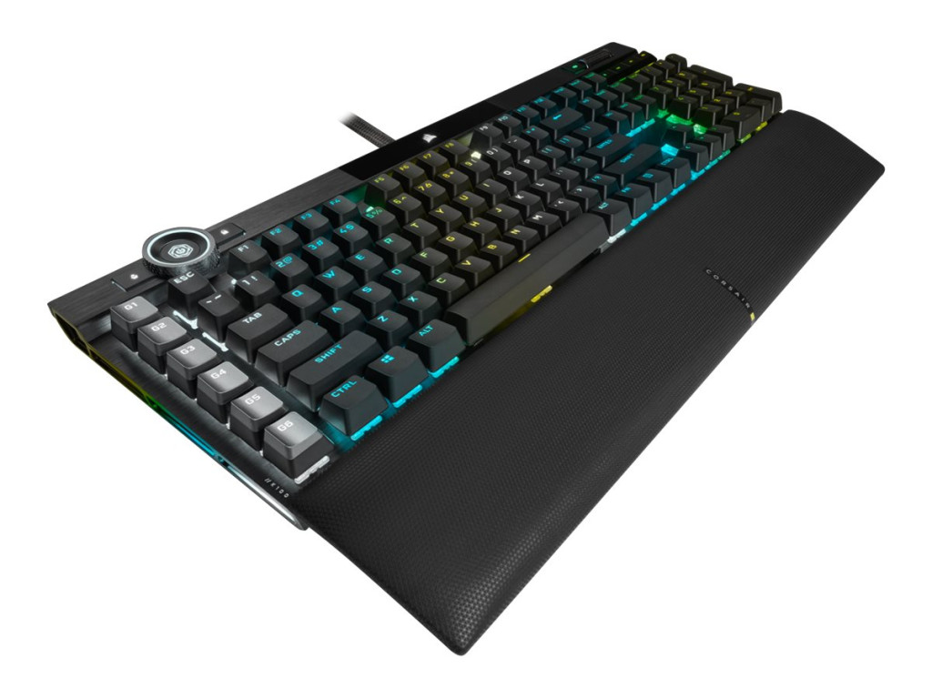 Corsair Keyboard | K100 RGB | Mechanical Gaming Keyboard | Wired | Nordic | Black | USB Type-A | CORSAIR OPX Optical-Mechanical