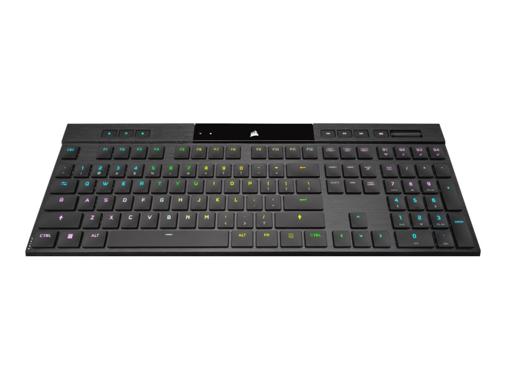 Corsair Keyboard | K100 AIR | Mechanical Gaming Keyboard | Wireless/Wired | Nordic | Bluetooth | Black | USB Type-A | CHERRY MX Ultra LP TACTILE