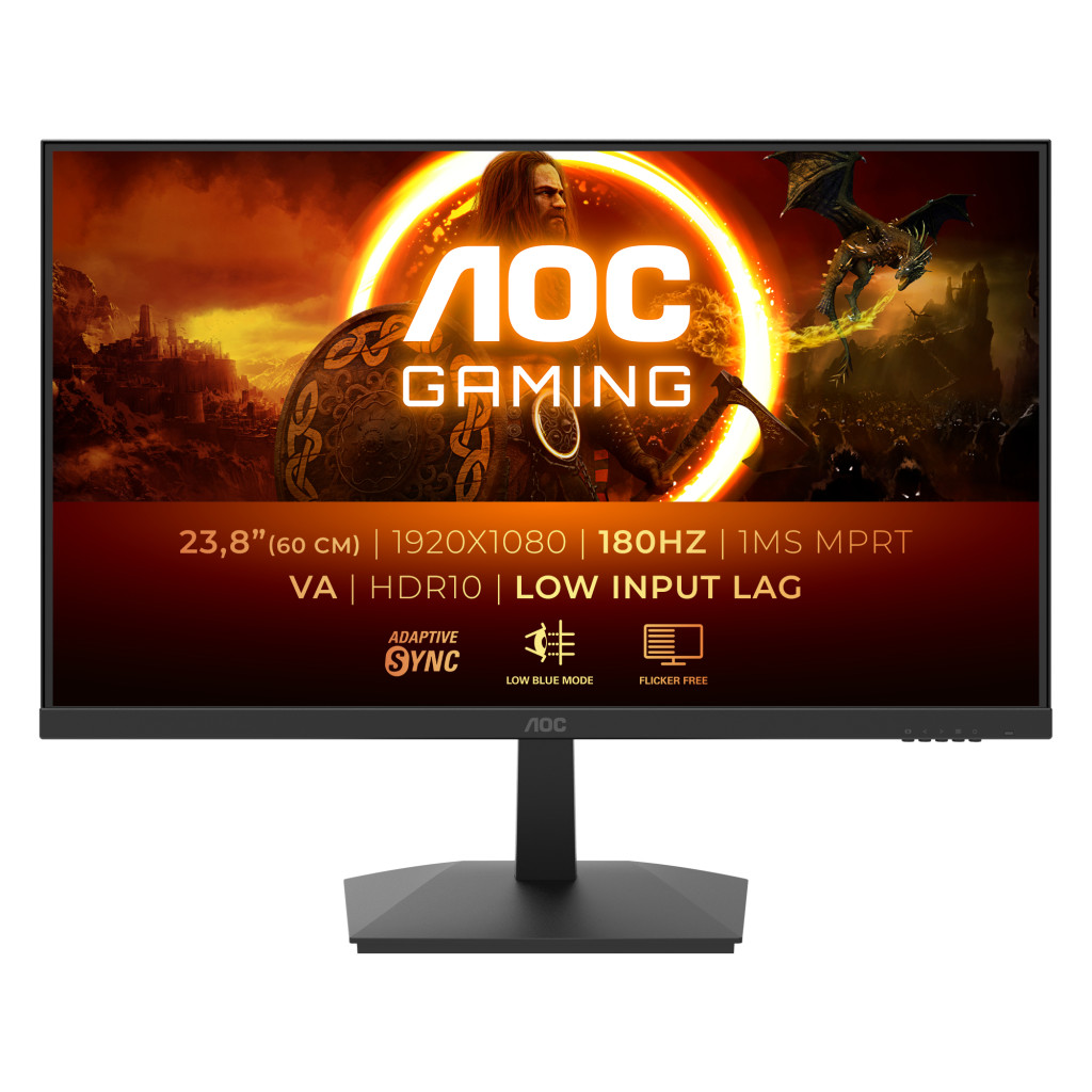 AOC 24G15N2 | 24 " | VA | FHD | 16:9 | 180 Hz | 4 ms | 1920 x 1080 pixels | 250 cd/m² | HDMI ports quantity 1 | Black | Warranty 36 month(s)