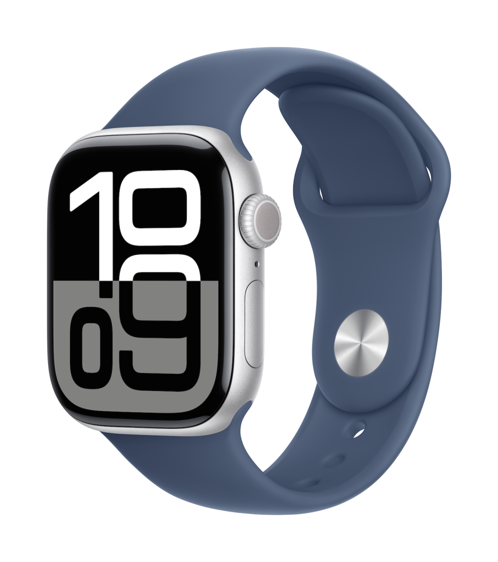 Apple Watch Series 10 | Smart watch | GPS (satellite) | Always-On Retina display | Waterproof | Silver