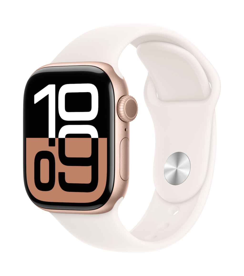 Apple Watch Series 10 | Smart watch | GPS (satellite) | Always-On Retina display | 42mm | Waterproof | Rose Gold