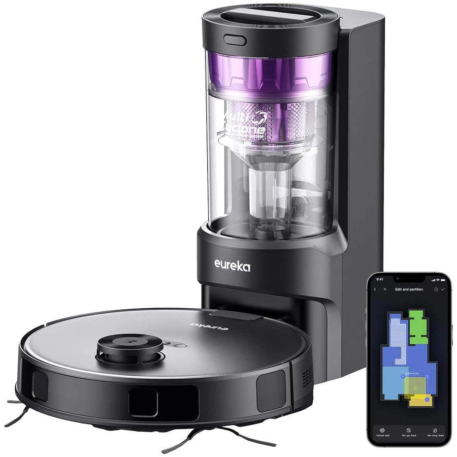 Color: Black; Simultaneous dry and wet cleaning, Multi Cyclone Station (Bagless - No need for bags replacement), Navigation: Lidar+PSD,Suction power: 4000Pa, 5200mAh battery - up to 180 min. work time, Water Flow Levels: 4, Automatic lifting of the mop - 10mm, Automatic power increase when cleaning carpets,Robot Dust container capacity: 250ml. , Ro