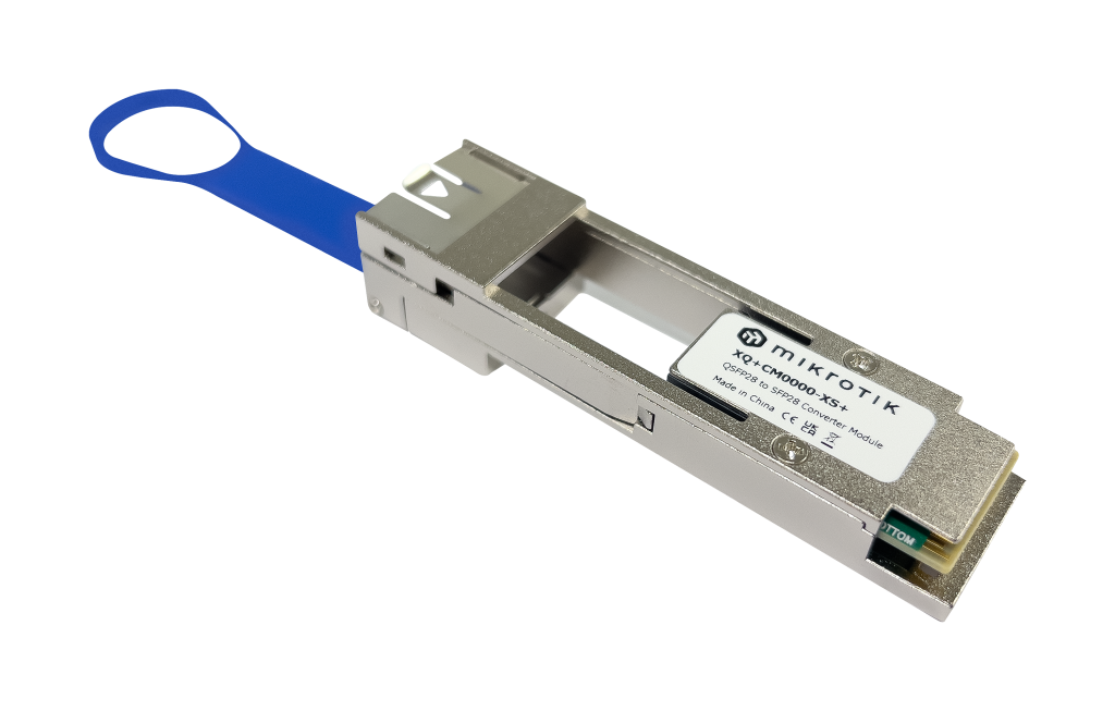 MikroTik | QSFP28 to SFP28 Converter | XQ+CM0000-XS+ | SFP/SFP+/SFP28 | QSFP28 to SFP28 | 25000 Mbit/s | -20 to 85