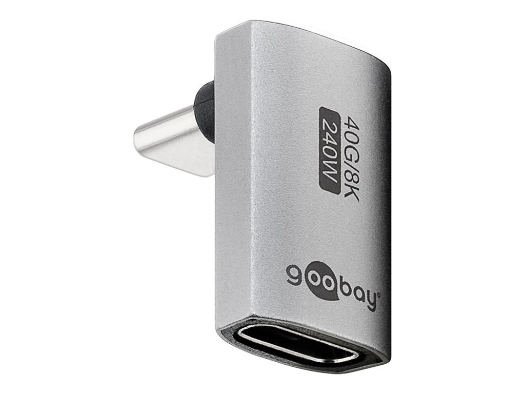 Goobay 74442 USB-C™ Adapter Vertical 90° Long, USB4™ | Goobay