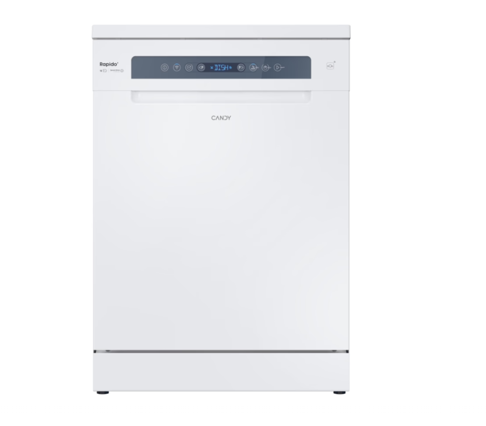 Candy Dishwasher | CF 5C4F0PW | Free standing | Width 59.7 cm | Number of place settings 15 | Number of programs 8 | Energy efficiency class C | Display | AquaStop function | White