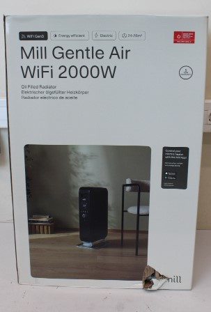 SALE OUT. Mill OIL2000WIFI3 Black WiFI GEN3 Oil Filled Radiator, 2000 W, APP+WiFi+Bluetooth, Mill Heat Boost Technology | SALE OUT. Mill | WiFI GEN3 Oil Filled Radiator | OIL2000WIFI3 | Oil Filled Radiator | 2000 W | Number of power levels 3 | Black | DAMAGED PACKAGING