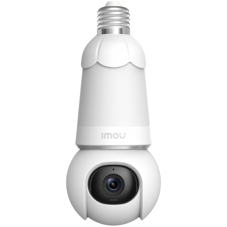 Imou 5MP Wi-Fi PTZ Bulb camera, H.265, 2.8 mm lens, Smart Full-Color Night Vision, Panoramic Pan & Tilt (340° Coverage), Built-in Mic & Speaker, Siren, Built-in Spotlight, Wi-Fi 6, Human/Vehicle Detection, Smart Auto Tracking, 350 Lumen