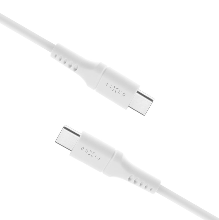 Fixed | Liquid Silicone Cable USB-C/USB-C, 2m, 60W | FIXDLS-CC2-WH