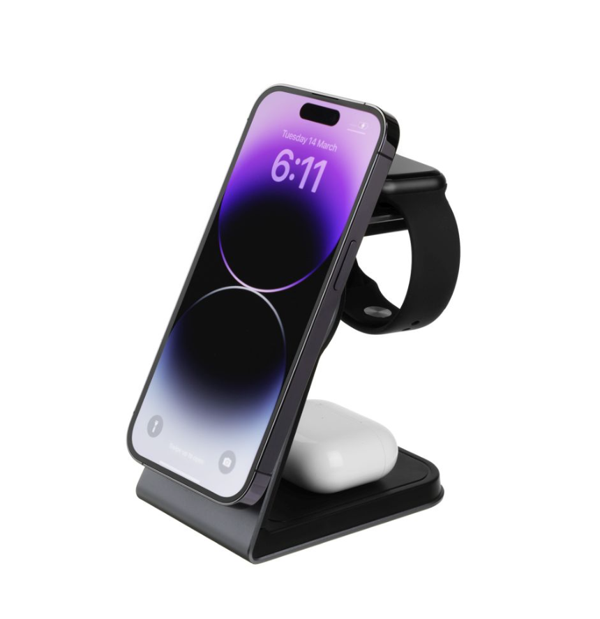 Fixed | MagPowerstation ALU stand with wireless charging 3 in 1 | FIXMPOS-AL-GR