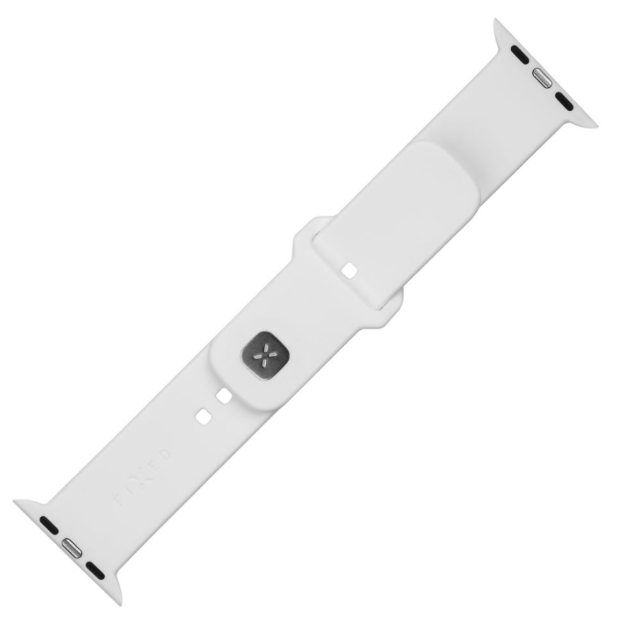 Fixed | Sporty Strap Set for Apple Watch 42/44/45 mm | 170-235 mm | White | Silicone