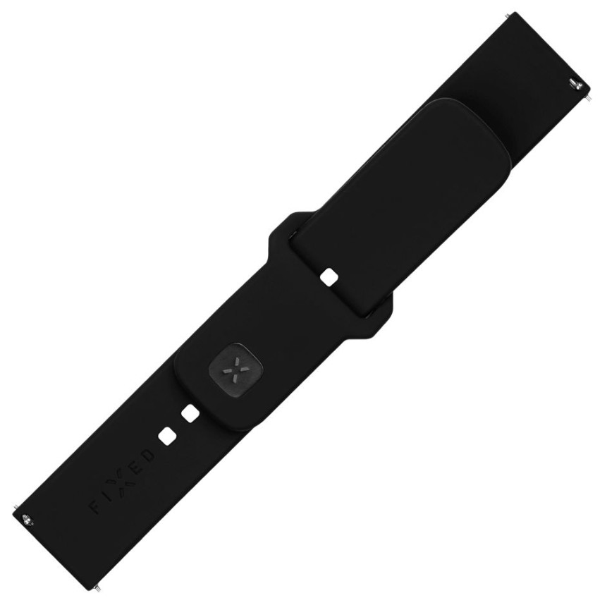 Fixed | Sporty Strap Set with Quick Release 20mm for Smartwatch | 160-235 mm | Black | Silicone