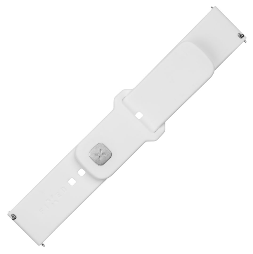 Fixed | Sporty Strap Set with Quick Release 22mm for smartwatch | 160-235 mm | White | Silicone