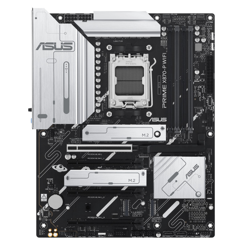 Asus | PRIME X870-P WIFI | Processor family AMD | Processor socket AM5 | DDR5 | Supported hard disk drive interfaces SATA, M.2 | Number of SATA connectors 2