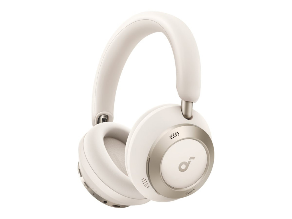 Anker Soundcore | Foldable Headphones | Space One Pro | Bluetooth | Over-ear | Microphone | Wireless | Cream White