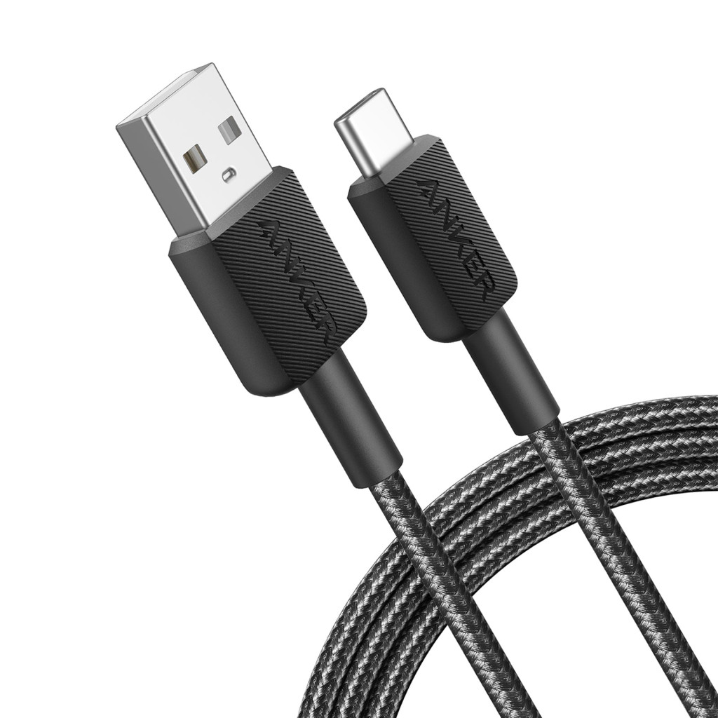 Anker 322 Braided Nylon Cable, Black | A81H5G11 | USB-A to USB-C