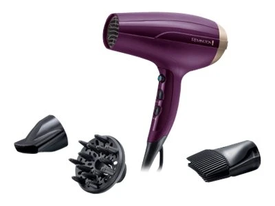 Remington | Hair Dryer | D5219 | 2300 W | Number of temperature settings 3 | Ionic function | Diffuser nozzle | Purple