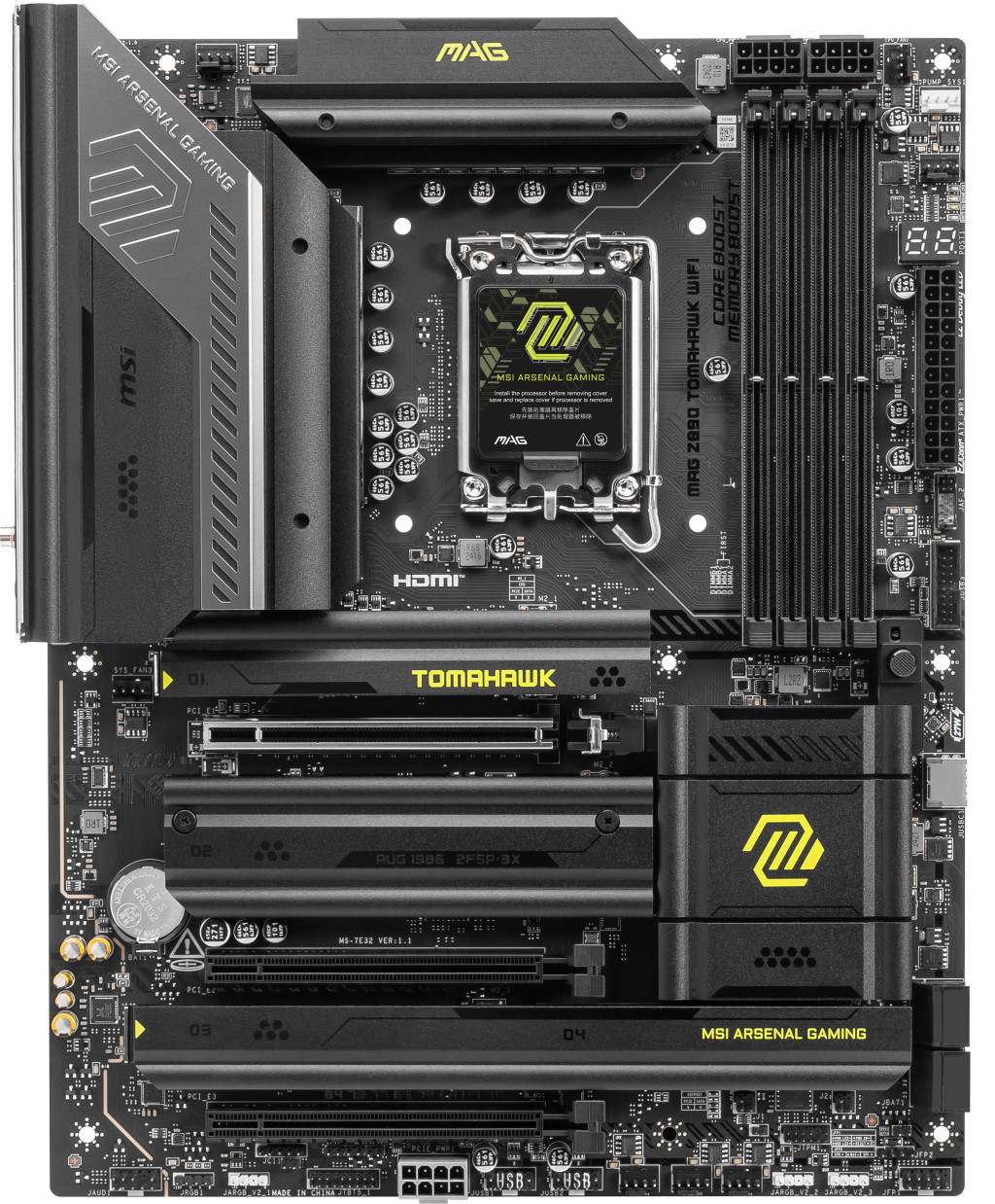 MSI MAG Z890 TOMAHAWK WIFI | Processor family Intel | Processor socket LGA1851 | DDR5 UDIMM | Supported hard disk drive interfaces SATA, M.2 | Number of SATA connectors 4