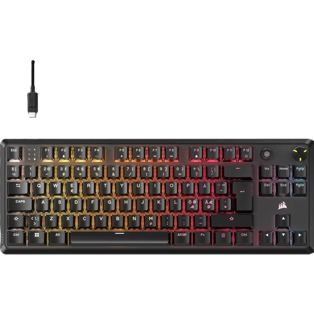 Corsair K70 CORE TKL | Tenkeyless Mechanical Gaming Keyboard | Wired | NOR | Black | 0.973 g | MLX RED