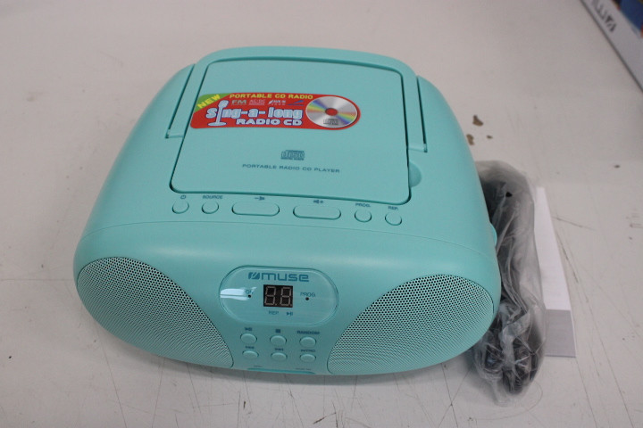 SALE OUT. Muse MD-203 KB Portable Sing-A-Long Radio CD Player, Blue | Muse Portable Sing-A-Long Radio CD Player | MD-203 KB | DAMAGED PACKAGING | AUX in | CD player | FM radio | Muse | Portable Sing-A-Long Radio CD Player | MD-203 KB | DAMAGED PACKAGING | AUX in | CD player | FM radio