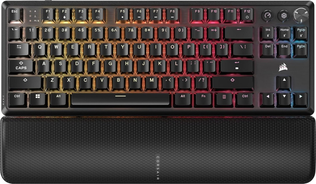 Corsair | Tenkeyless Mechanical Gaming Keyboard | K70 CORE TKL | Gaming Keyboard | Wireless | NOR | Black | MLX RED Switch | Wireless connection