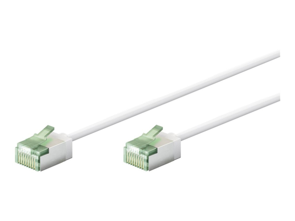 Goobay 74357 Ultra-Flexible CAT 8.1 Patch Cable, Slim, U/FTP, 0.15 m, White | Goobay