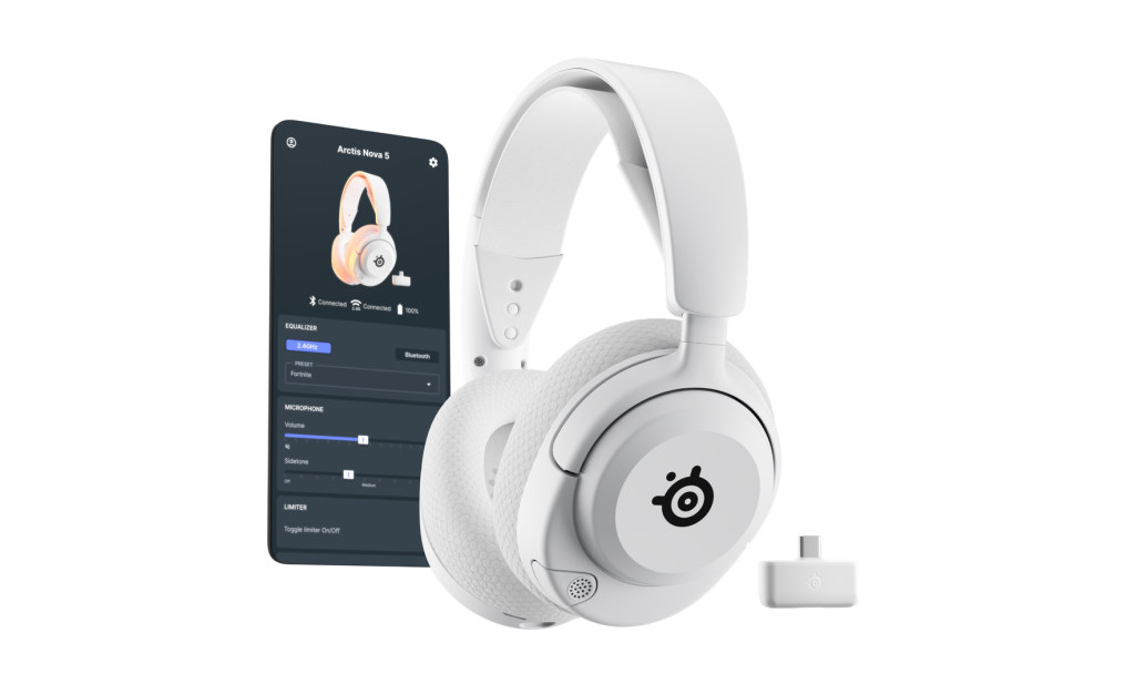 SteelSeries Gaming Headset | Arctis Nova 5 | Bluetooth | Over-ear | Microphone | Noise canceling | Wireless | White