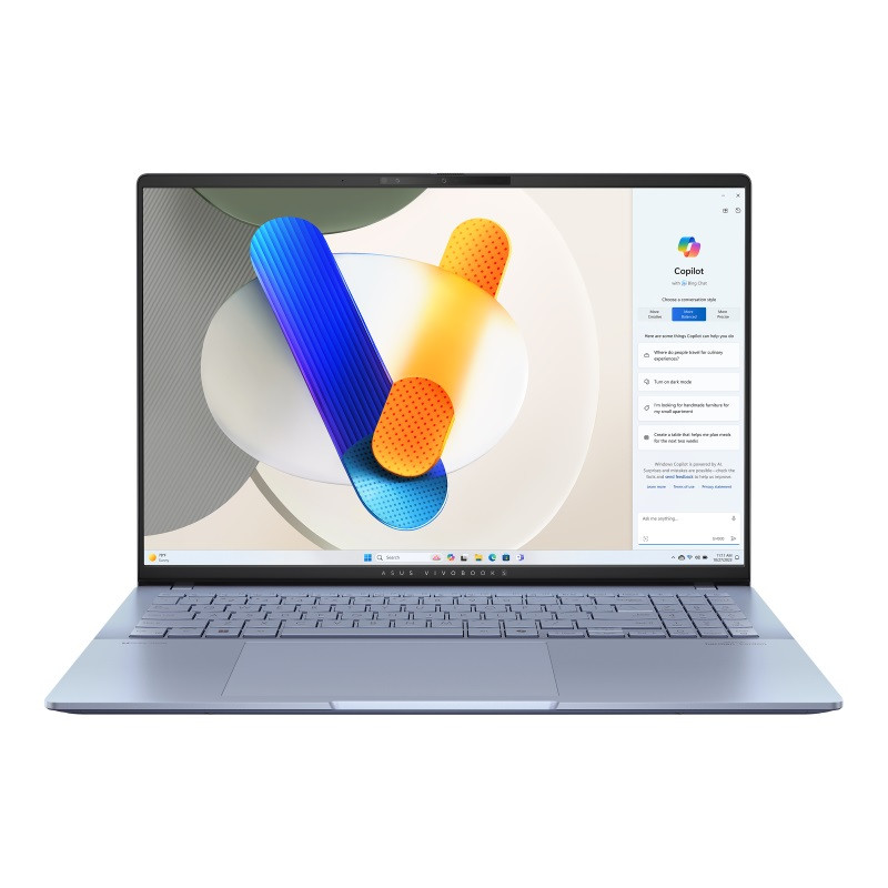 Asus Vivobook S 16 OLED | Blue | 16 " | OLED | 3.2K | 3200 x 2000 pixels | Intel Core Ultra 7 | 155H | 16 GB | LPDDR5X | Solid-state drive capacity 1000 GB | Intel Arc Graphics | Windows 11 Home | 802.11ax | Bluetooth version 5.3 | Keyboard language English | Keyboard backlit | Warranty 24 month(s)