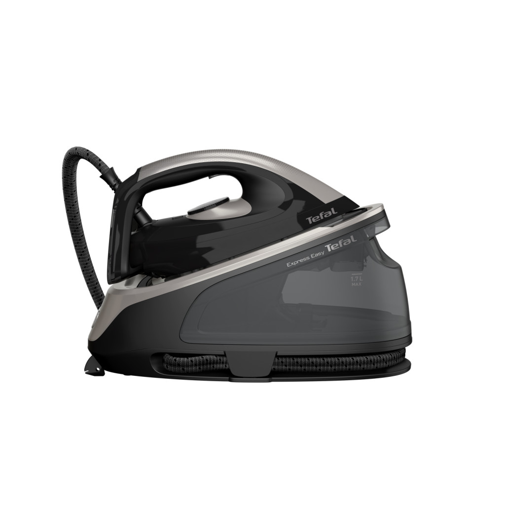 TEFAL Steam Station | SV6140 Express Easy | 2200 W | 1.7 L | 6 bar | Auto power off | Vertical steam function | Calc-clean function | Black/Steel Grey